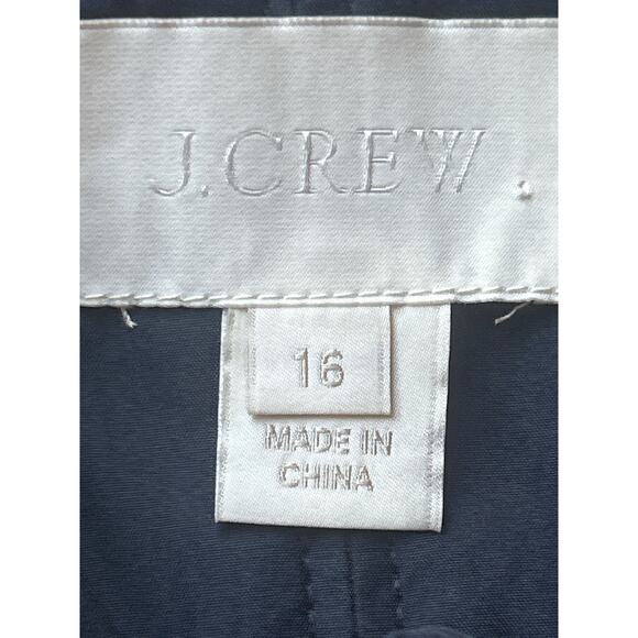 J. Crew Pamela Dress Leavers Lace Blue Size 16 Illusion Neckline Back Keyhole - Picture 5 of 8